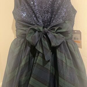 Charming Sequin and Plaid Kids Dress